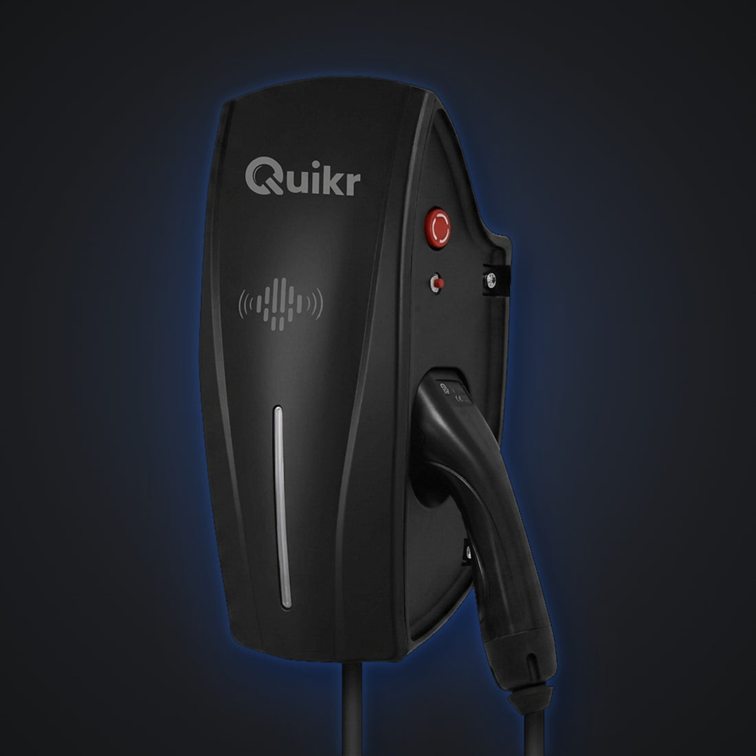 QUIKR Wall-Mounted Home Charger 22 kW – Type 2 European built-in cable